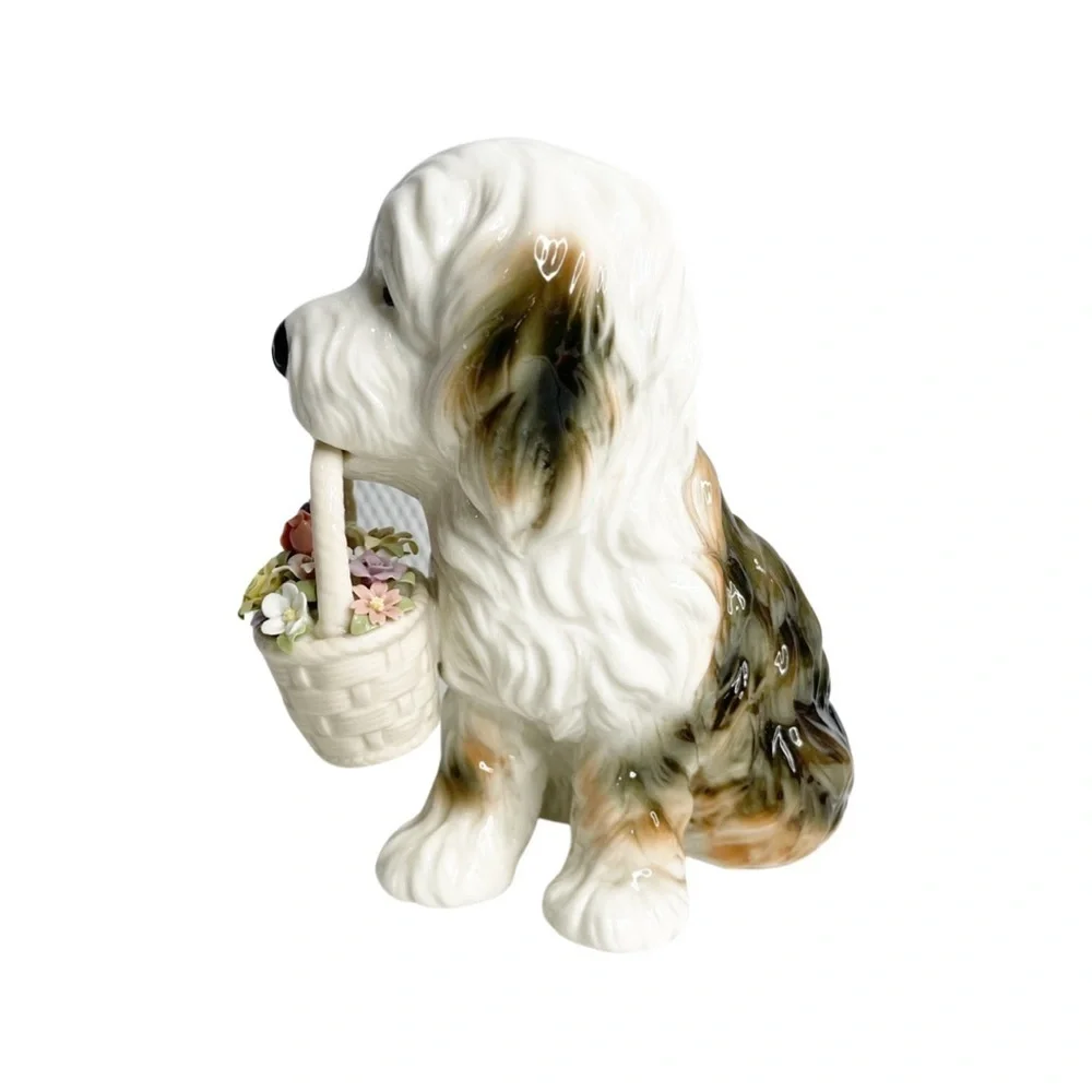 Cosmo Gifts The Suberto Collection Saint Bernard /floral basket/ music box